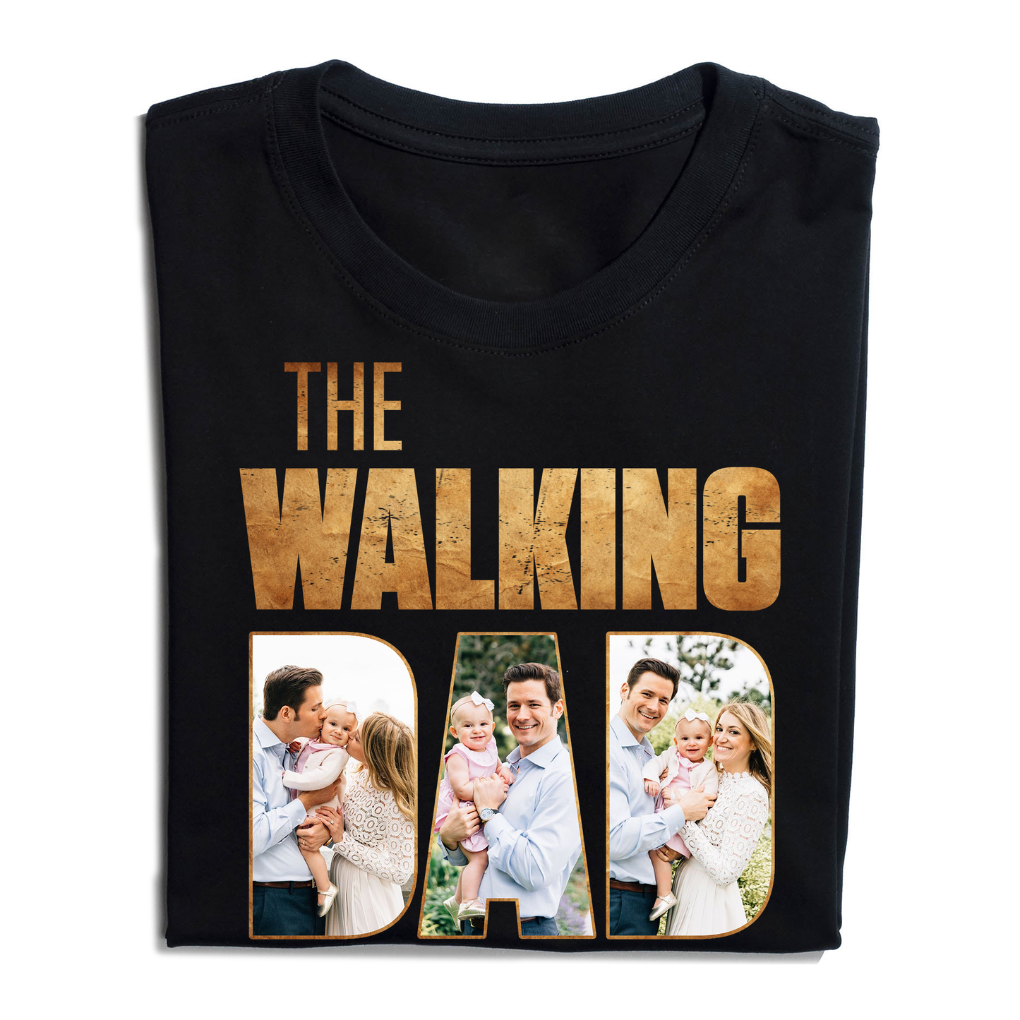 Personalized Photo The Walking Dad Graphic T-Shirt