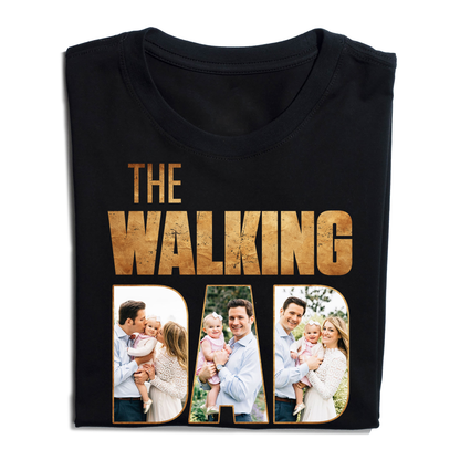Personalized Photo The Walking Dad Graphic T-Shirt