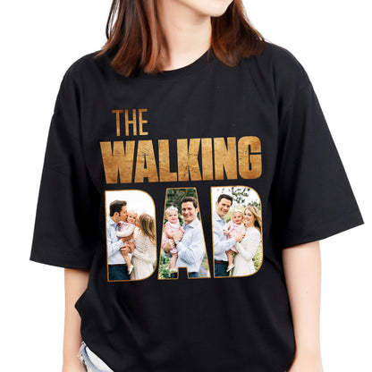 Personalized Photo The Walking Dad Graphic T-Shirt