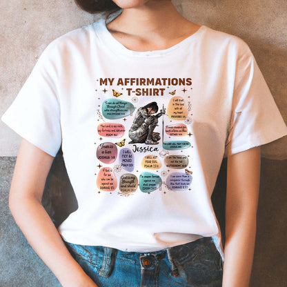 Personalized Warrior of God Bible Verse Affirmation I Can Do All Things Through Christ T-Shirt