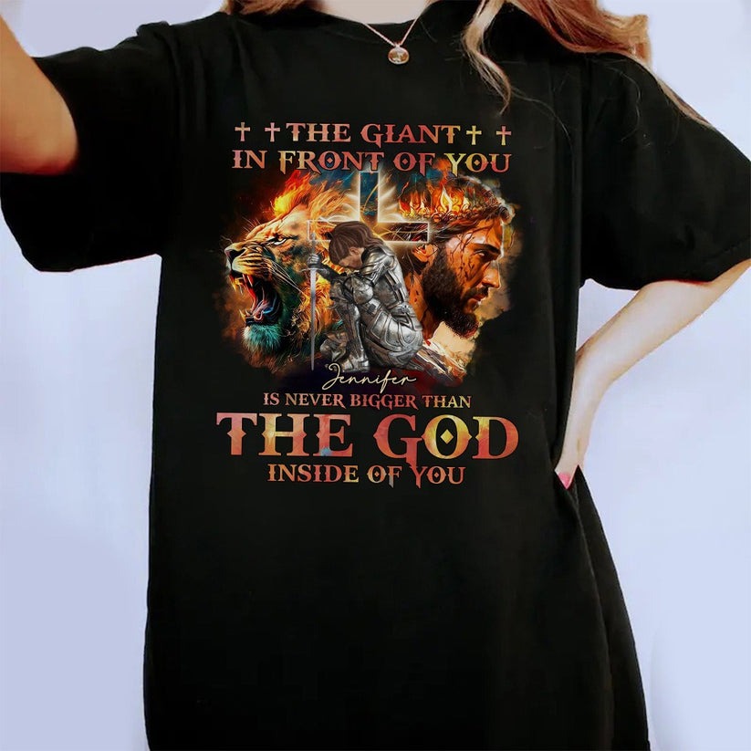 Personalized Warrior of God The Giant in Front of You T-Shirt