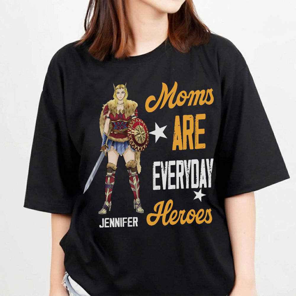 Personalized Wonder Woman Warrior Moms Are Everyday Heroes T-Shirt