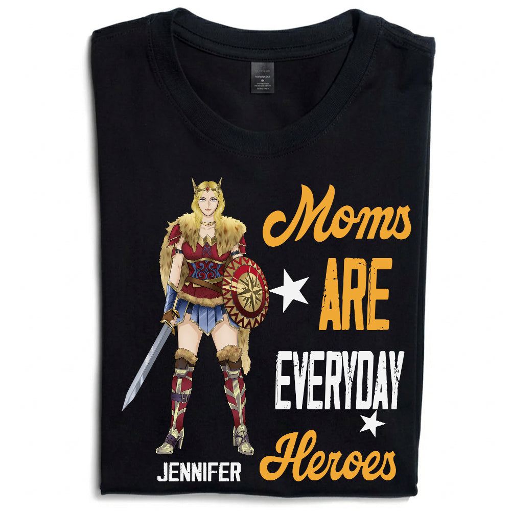 Personalized Wonder Woman Warrior Moms Are Everyday Heroes T-Shirt