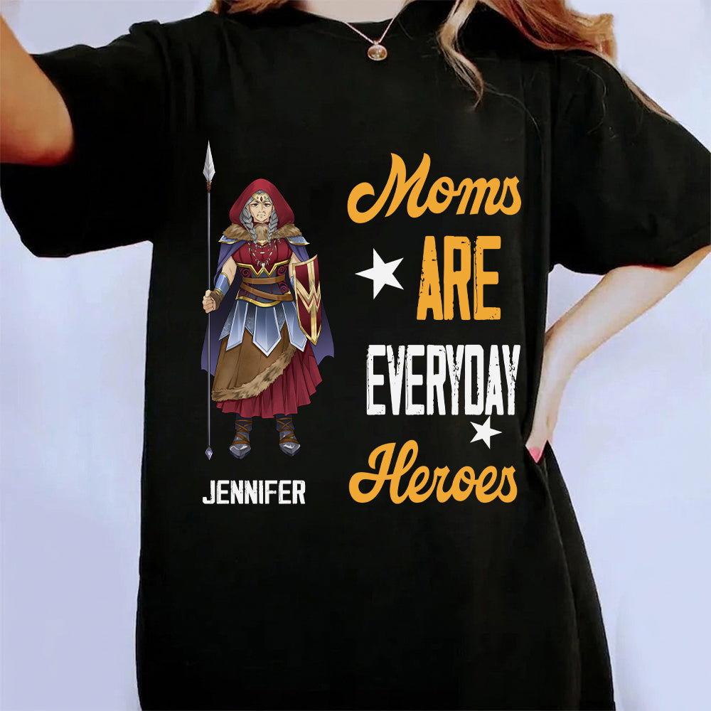 Personalized Wonder Woman Warrior Moms Are Everyday Heroes T-Shirt
