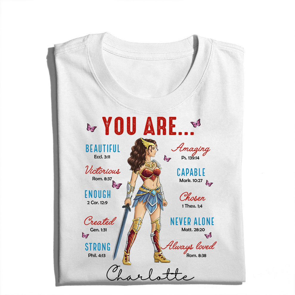 Personalized Wonder Woman Warrior You Are Beautiful Amazing Victorious Capable T-Shirt