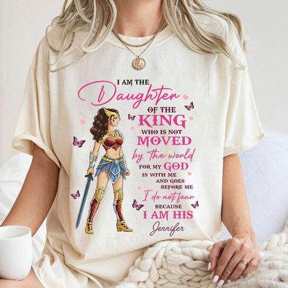 Personalized Wonder Woman Warrior of God I Am the Daughter of the King T-Shirt