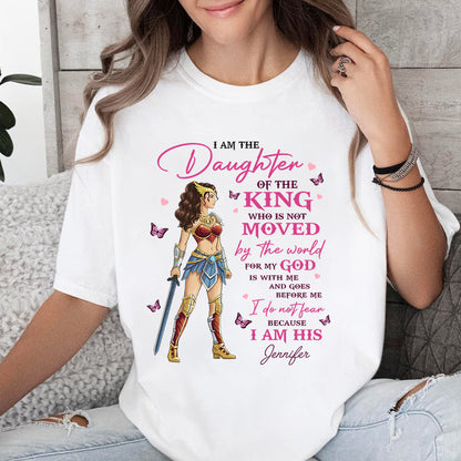 Personalized Wonder Woman Warrior of God I Am the Daughter of the King T-Shirt