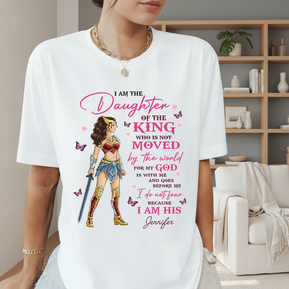 Personalized Wonder Woman Warrior of God I Am the Daughter of the King T-Shirt