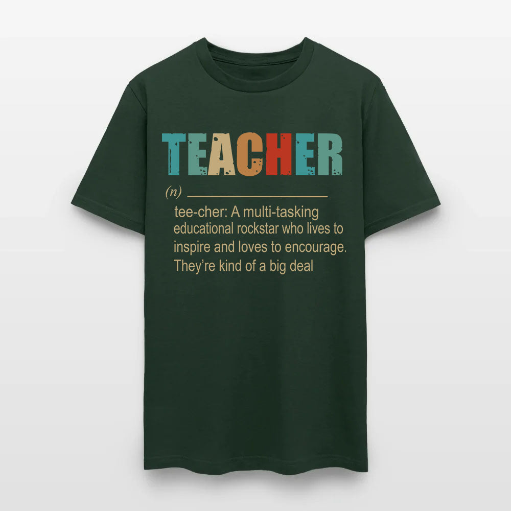 Teacher A Multitasking Educational Rockstar Who Lives To Inspire Ang Loves To Encourage T-Shirt