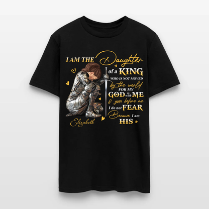 Personalized Woman Warrior of God, I Am The Daughter Of The King Do Not Fear Because I Am His T-Shirt