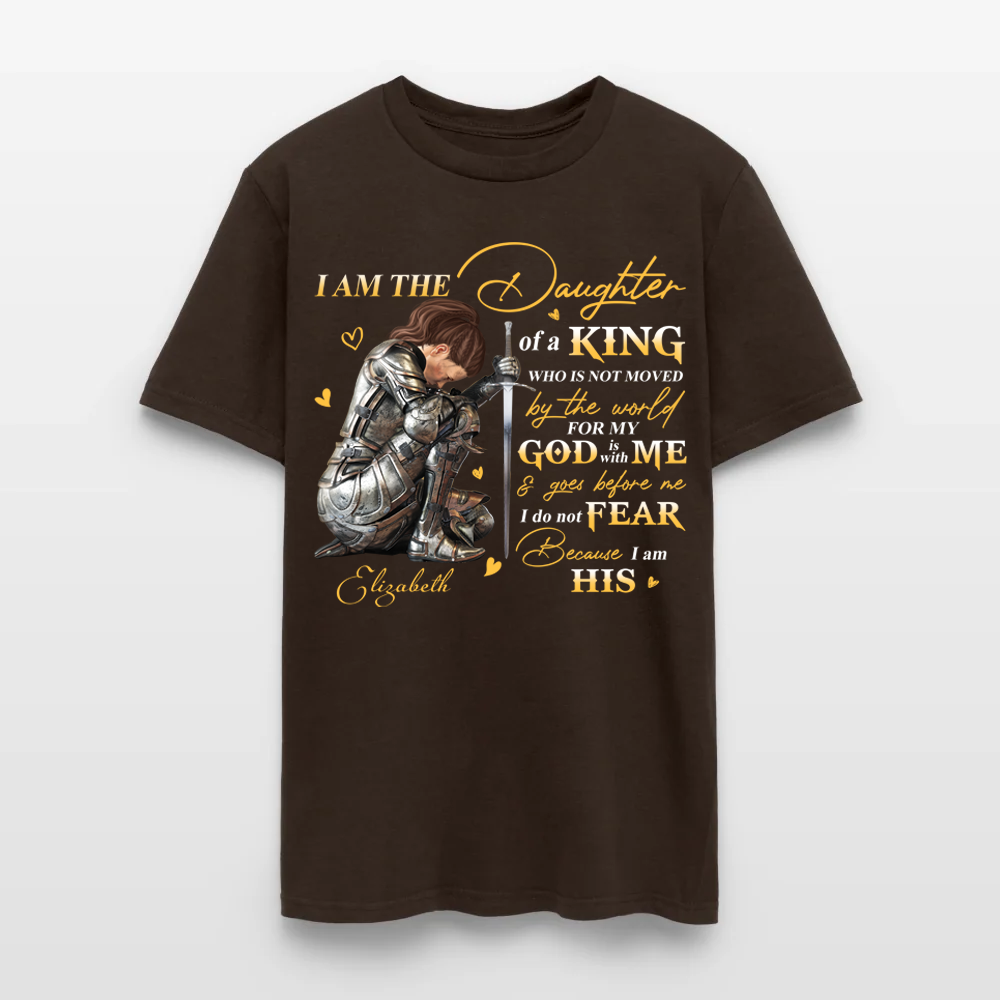 Personalized Woman Warrior of God, I Am The Daughter Of The King Do Not Fear Because I Am His T-Shirt