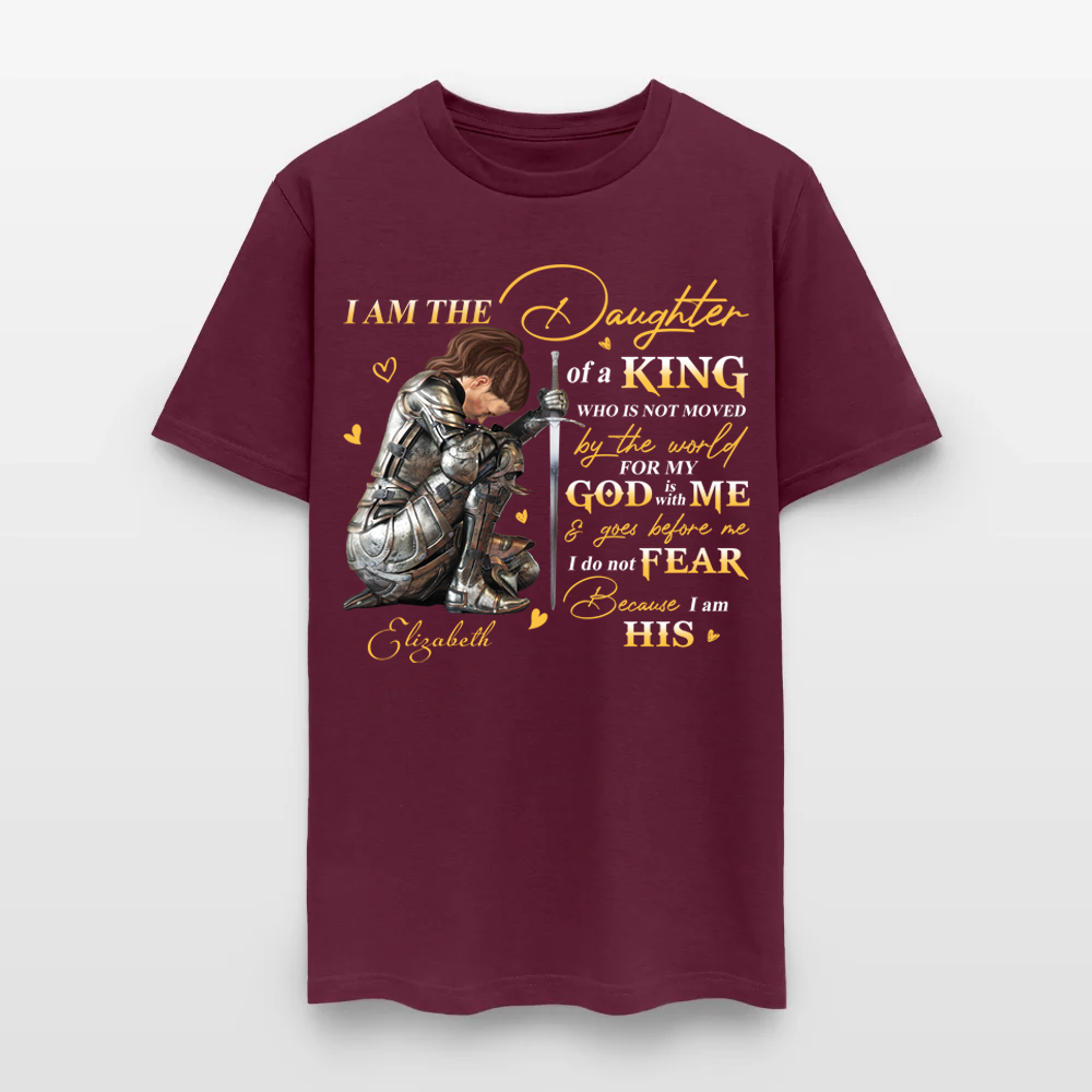 Personalized Woman Warrior of God, I Am The Daughter Of The King Do Not Fear Because I Am His T-Shirt