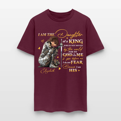 Personalized Woman Warrior of God, I Am The Daughter Of The King Do Not Fear Because I Am His T-Shirt