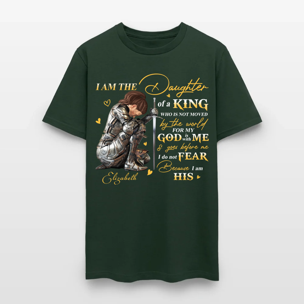 Personalized Woman Warrior of God, I Am The Daughter Of The King Do Not Fear Because I Am His T-Shirt