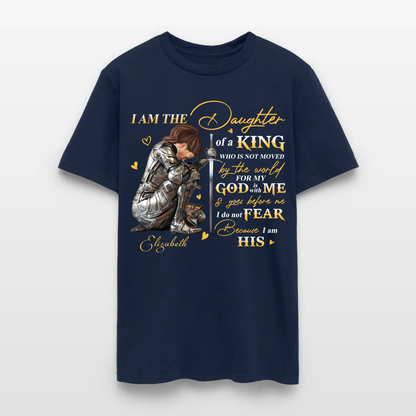 Personalized Woman Warrior of God, I Am The Daughter Of The King Do Not Fear Because I Am His T-Shirt